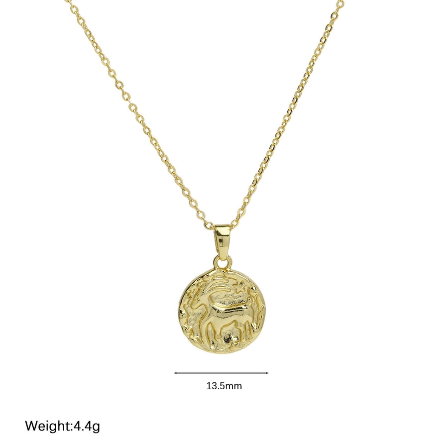 Brass Plating Constellation Pendant Necklace
