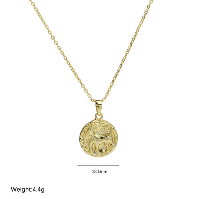 Brass Plating Constellation Pendant Necklace
