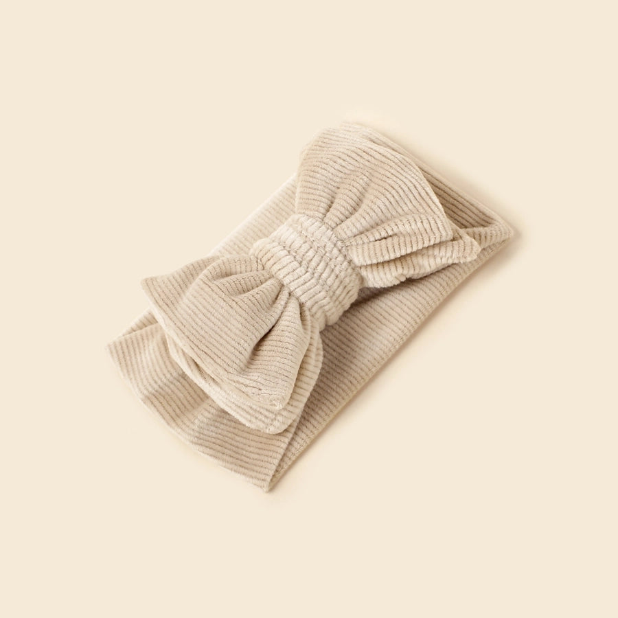 simple style solid color bow knot cloth hair band