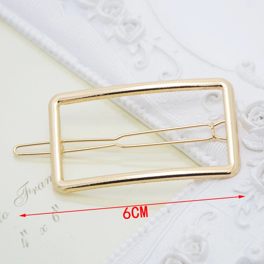 fashion geometric metal plating hair clip