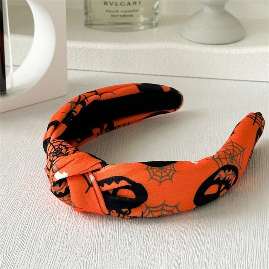 Women's Shiny Spider Web Skull Cloth Hair Band
