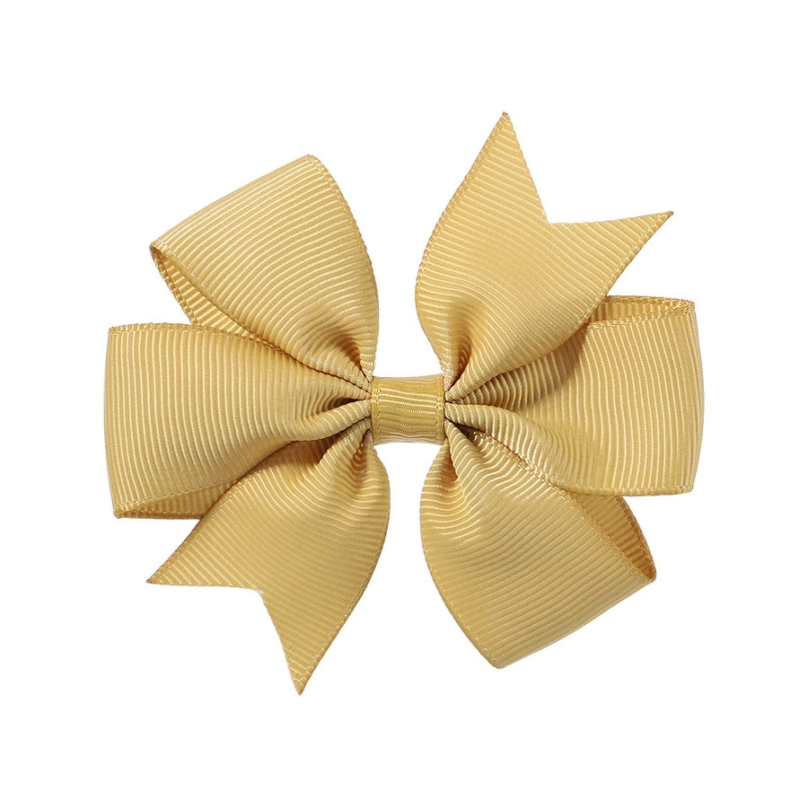 fashion solid color bow knot cloth hair clip 1 piece