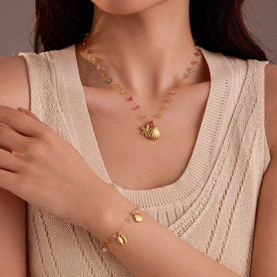 Jewelry Lady Starfish Shell 304 Stainless Steel Plating Jewelry Set