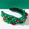 Christmas Christmas Classic Style Women's Geometric Alloy Inlay Rhinestones Pearl Hair Band