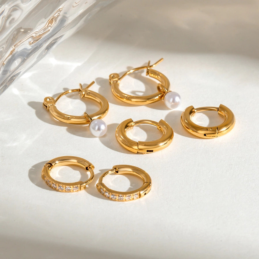 1 Set Simple Style Classic Style Geometric 304 Stainless Steel Earrings