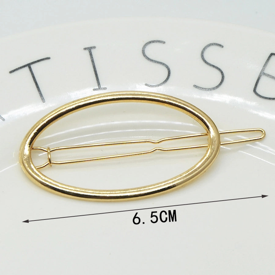 fashion geometric metal plating hair clip