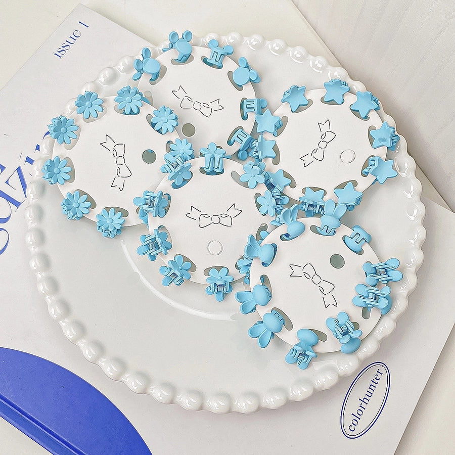 basic star flower plastic handmade hair claws