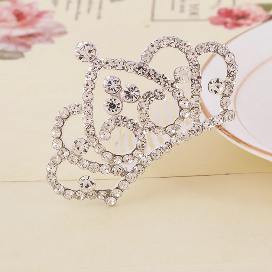 Korean style rhinestone children's crown comb hair accessories girls' performance dance performance girls' birthday gift