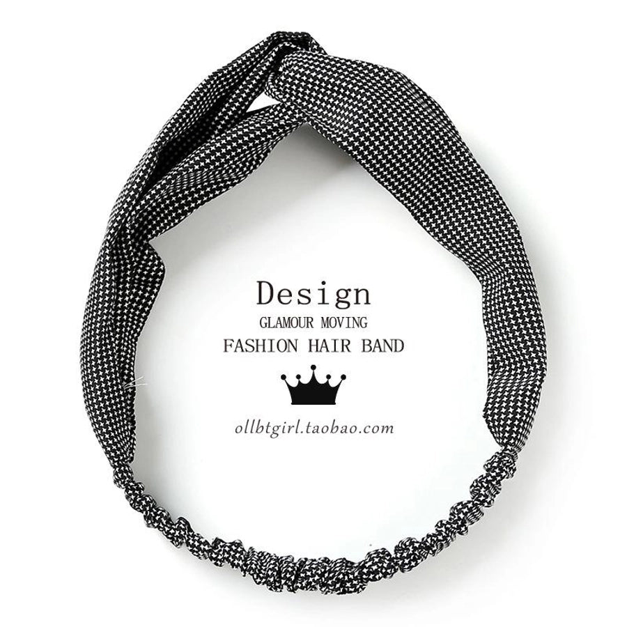 retro small dot wide-brimmed cross hair band nhof157730