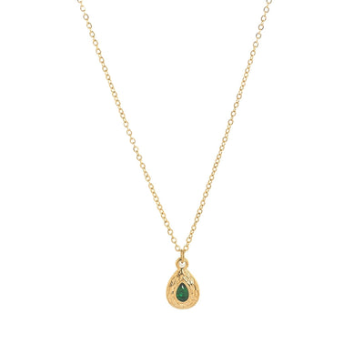 Jewelry Casual Simple Style Water Droplets 201 Stainless Steel 304 Stainless Steel Zircon 18K Gold Plated Pendant Necklace