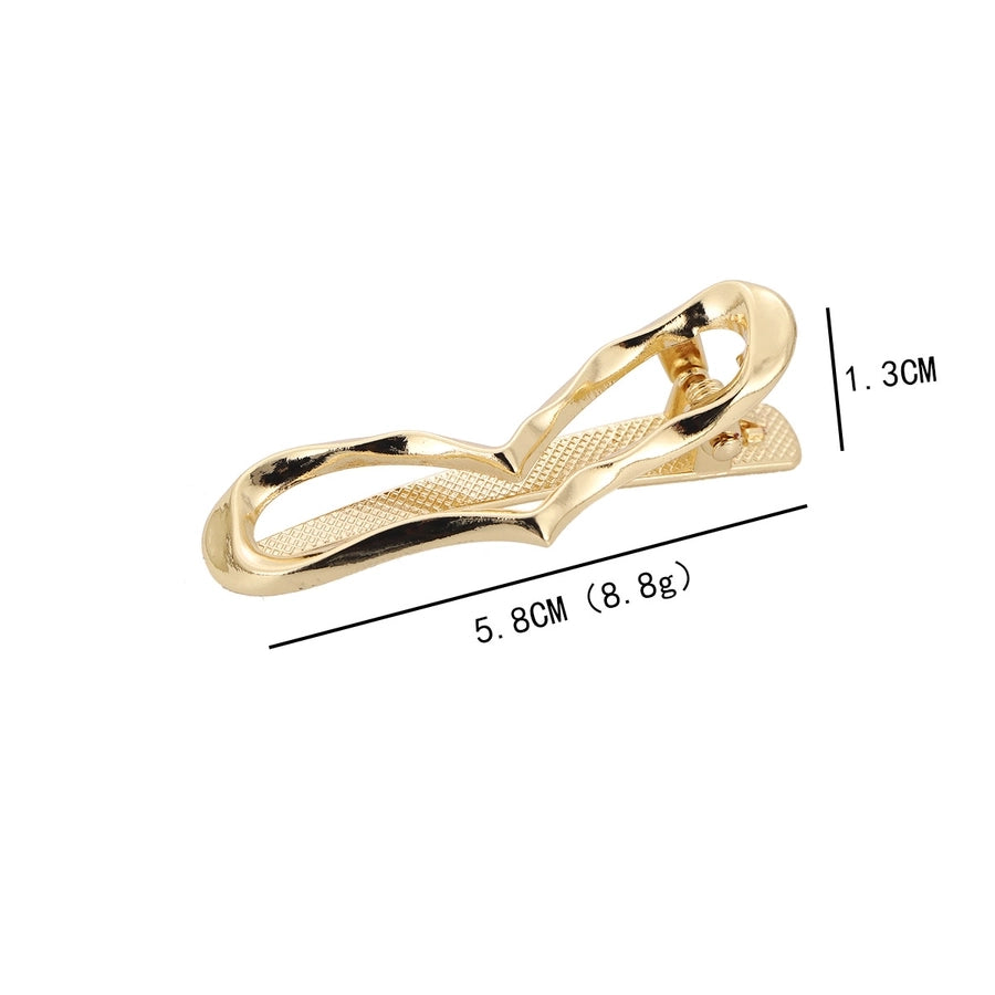 Women's Simple Style Solid Color Metal Plating Hair Clip