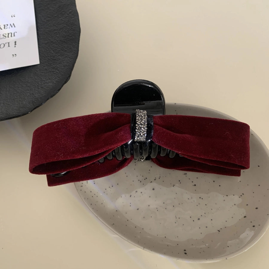 Women's IG Style Bow Knot velvet Hair Clip Hair Claws