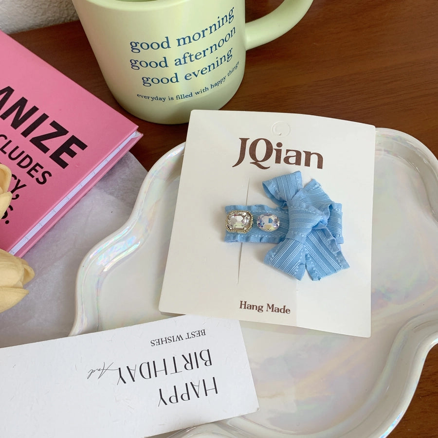 Women's IG Style Sweet Bow Knot Cloth Hair Clip