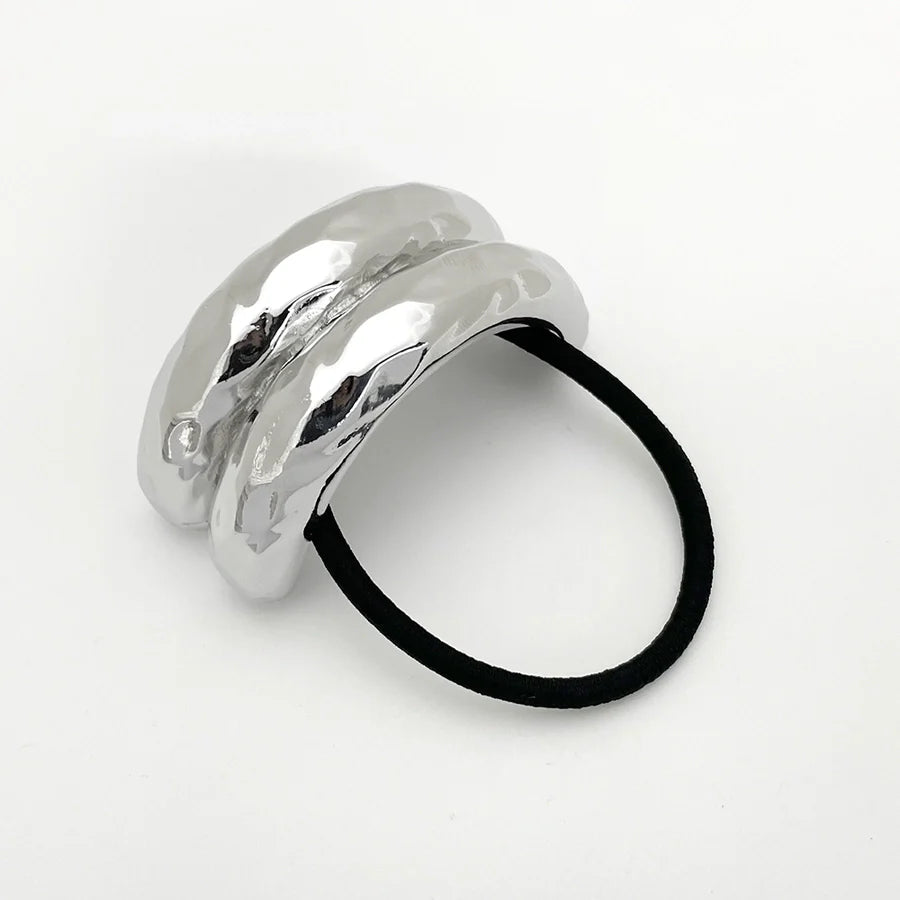 Women's Casual Simple Style Solid Color Alloy Elastic Band Hair Tie