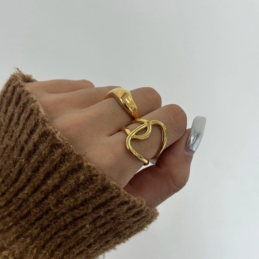 Jewelry Simple Style Classic Style Geometric 304 Stainless Steel Open Rings