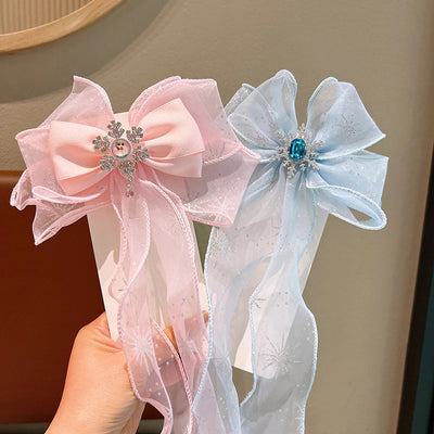 Kid'S Ethnic Style Bow Knot Synthetic Yarn Organza Hair Clip