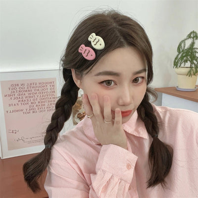 Candy Color Snapper Burned Hair Clip  Sweet Girl's Heart Cute Fish Bangs Clip Student  Hairpin Hair Accessories