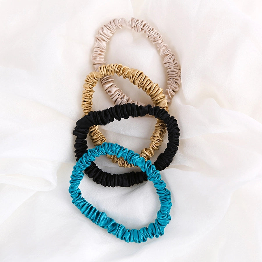 Women's Simple Style Solid Color 100%  Silk Hair Tie