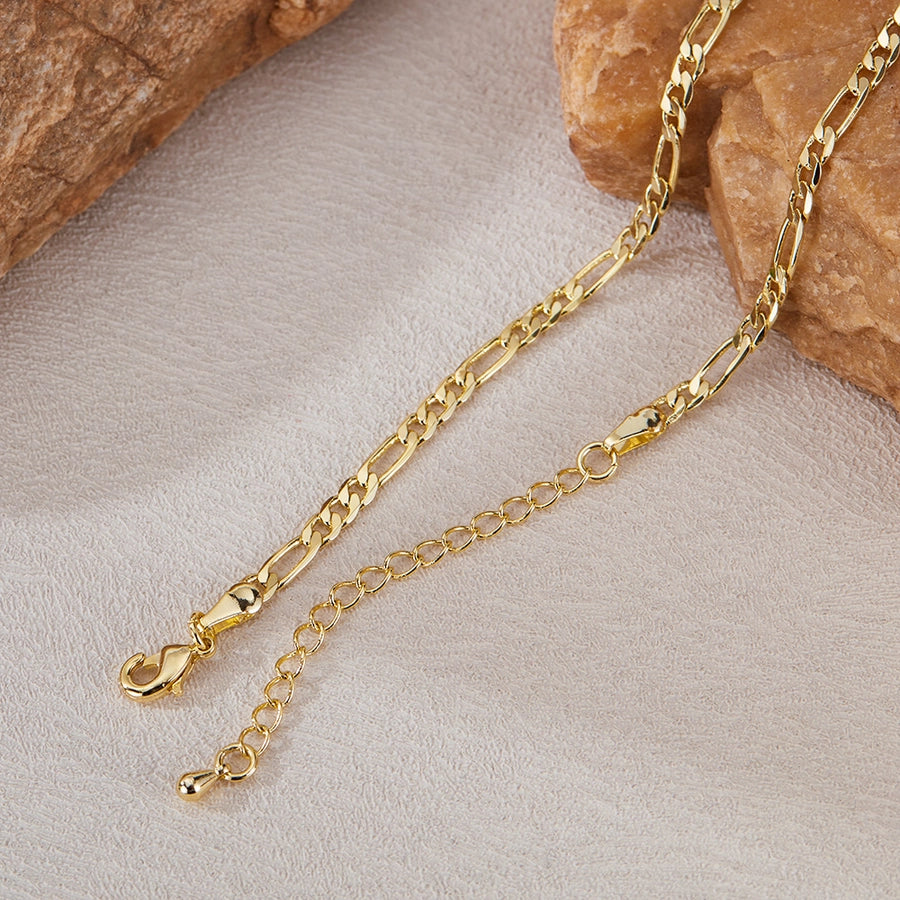 Jewelry French Style Simple Style Cross Copper 14K Gold Plated Pendant Necklace