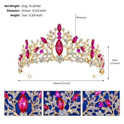 wedding crown vintage alloy diamond bridal crown baroque princess crown jewelry