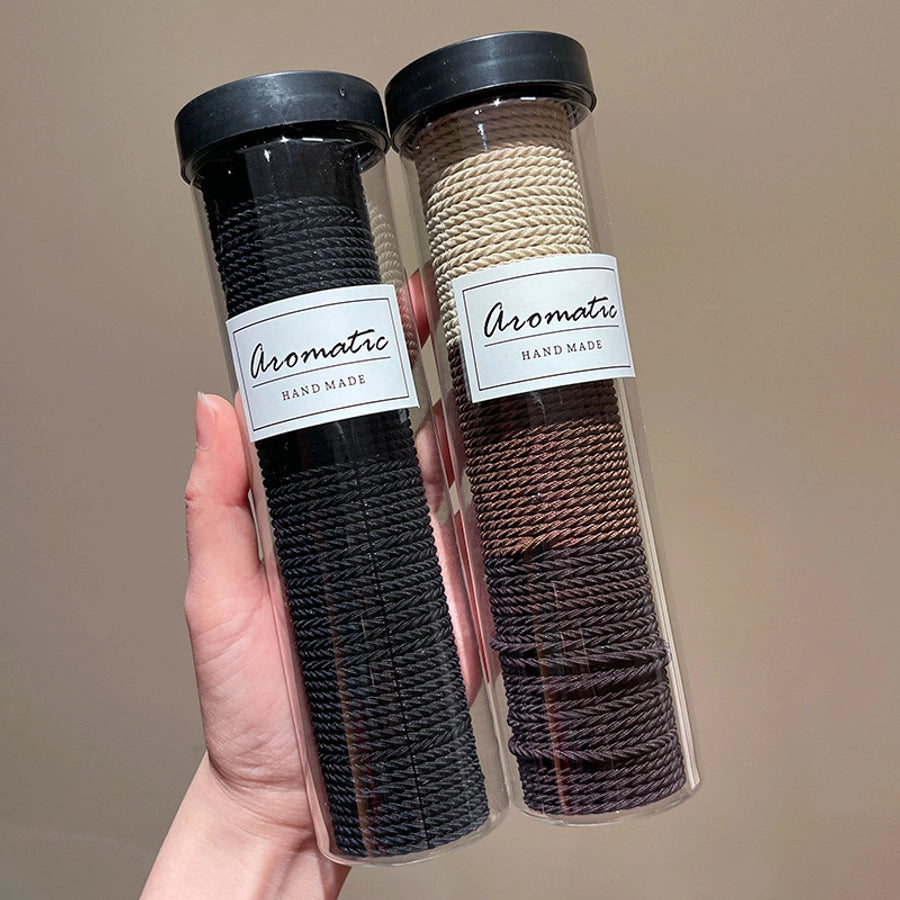 Canned rubber band women's tie head high elastic durable hair rope tie head  new rubber band high ponytail hair rope hair ring