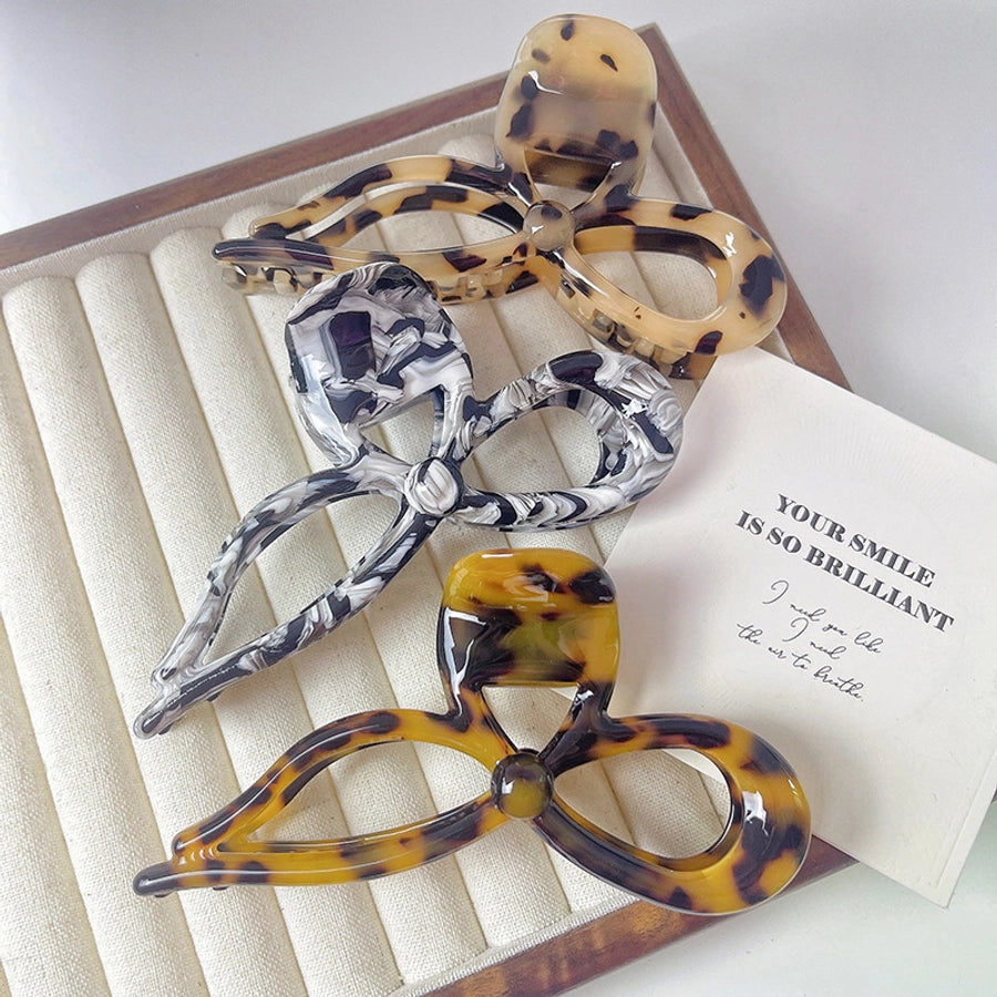 Super Fairy ~ Three-dimensional Bow Acetic Acid Grab Clip Temperament Gentle Ribbon Hairpin Sweet Large Shark Clip Women's Hair Accessories