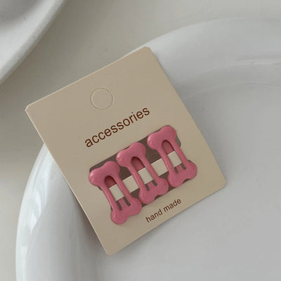 simple style solid color plastic resin hollow out hair clip