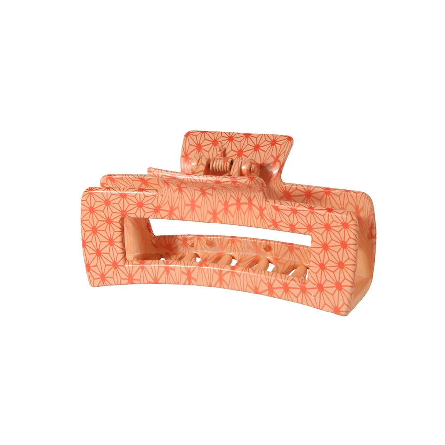 retro leopard plastic printing hair claws 1 piece