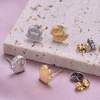 1 Pair Basic Simple Style Jellyfish Plating 304 Stainless Steel Ear Studs