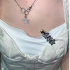 y2k star alloy inlay rhinestones hair clip