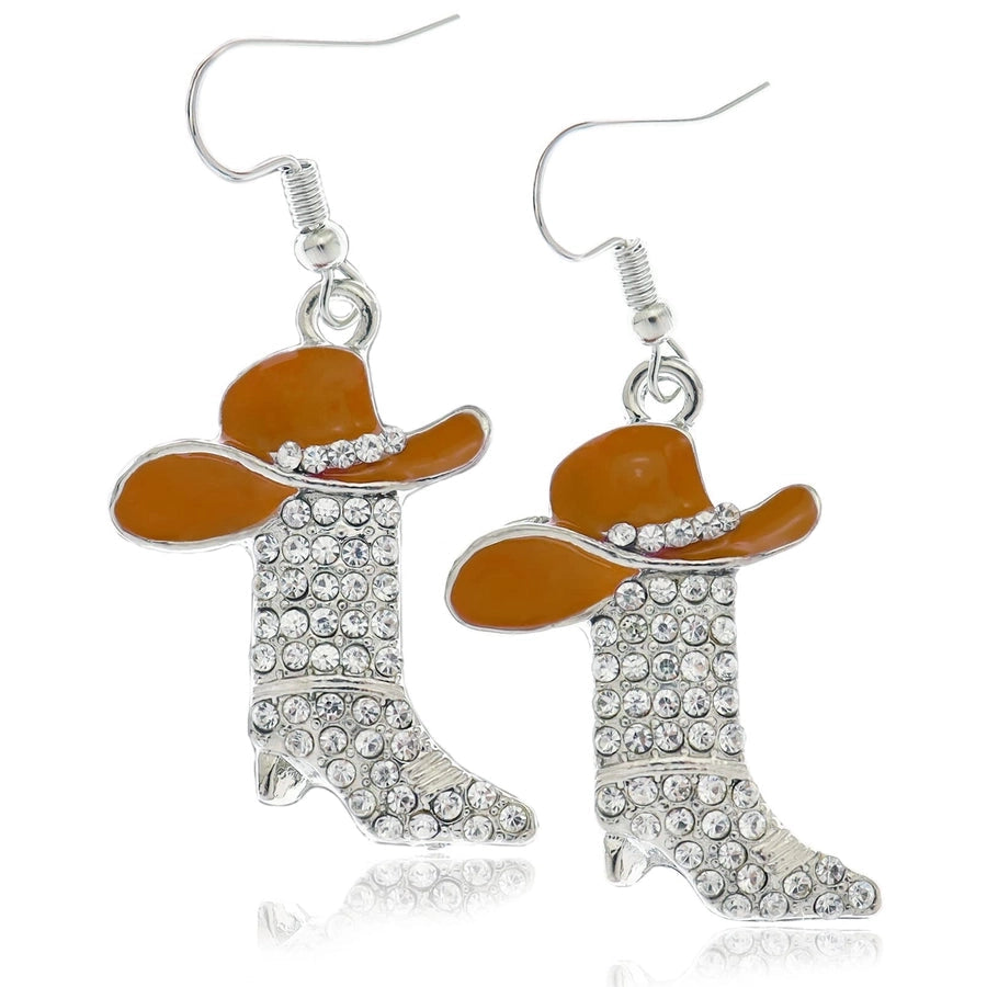 1 Pair Casual Simple Style Streetwear Boots Plating Copper Zircon Drop Earrings