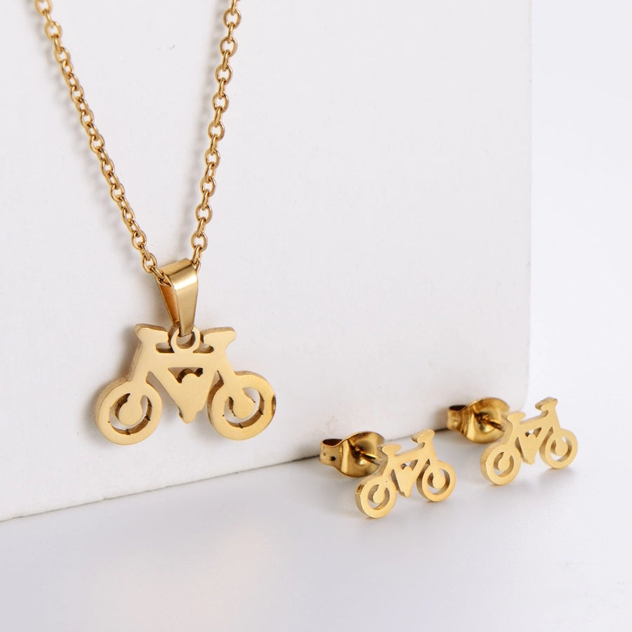 Jewelry Simple Style Classic Style Infinity Dollars Butterfly 304 Stainless Steel Jewelry Set