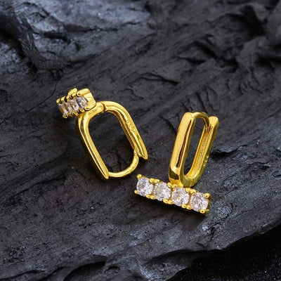 1 Pair Casual Elegant Geometric Copper Earrings