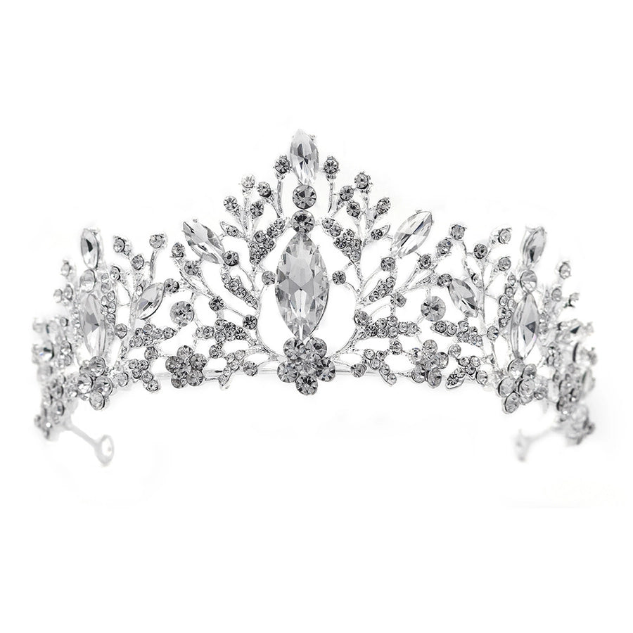 baroque  prom crown rhinestone pearl headband