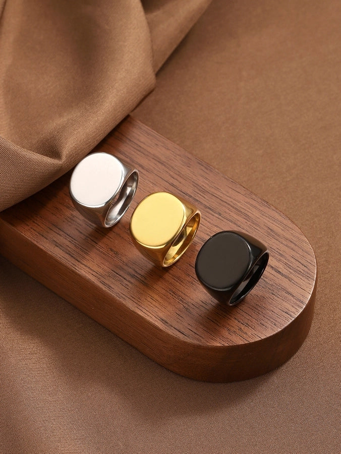 Jewelry Simple Style Streetwear Geometric 304 Stainless Steel Rings