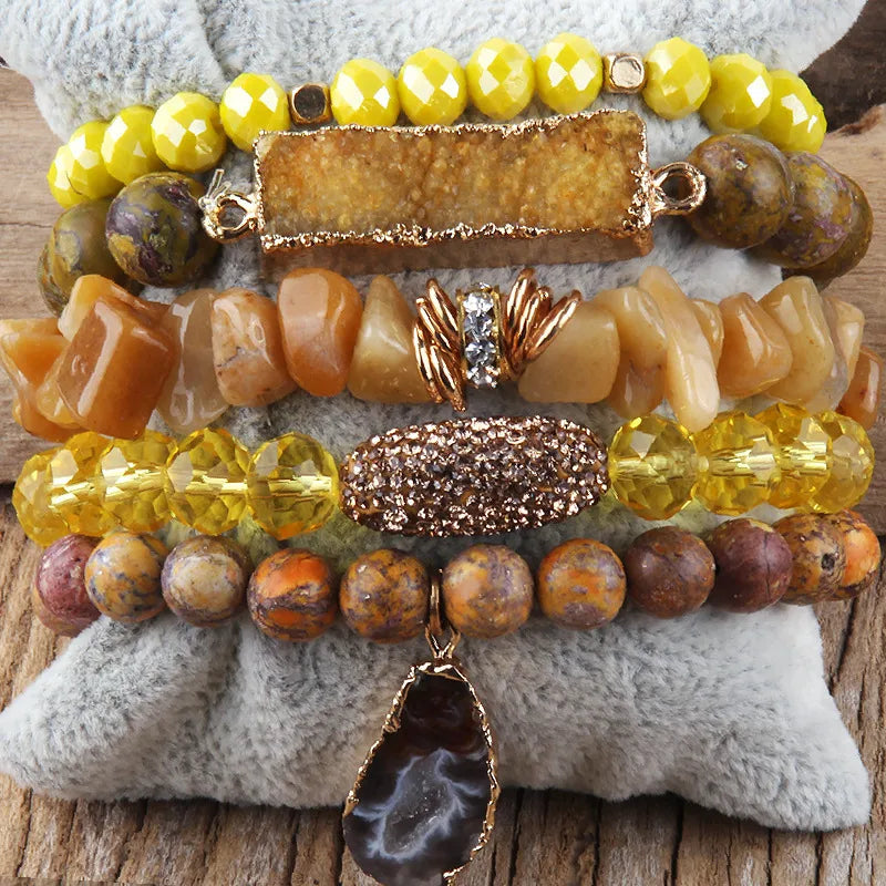 Vacation Geometric natural stone Beaded Chain Bracelets In Bulk