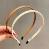 korean solid color leather hair band