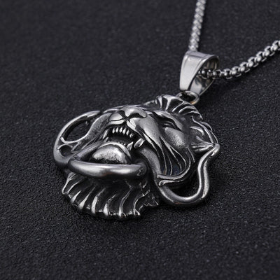 Jewelry Retro Lion 304 Stainless Steel Pendant Necklace