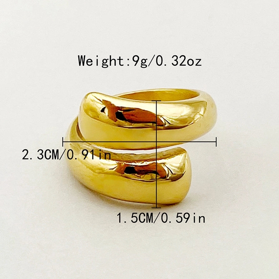 Jewelry Modern Style Simple Style Commute Geometric 304 Stainless Steel 14K Gold Plated Rings