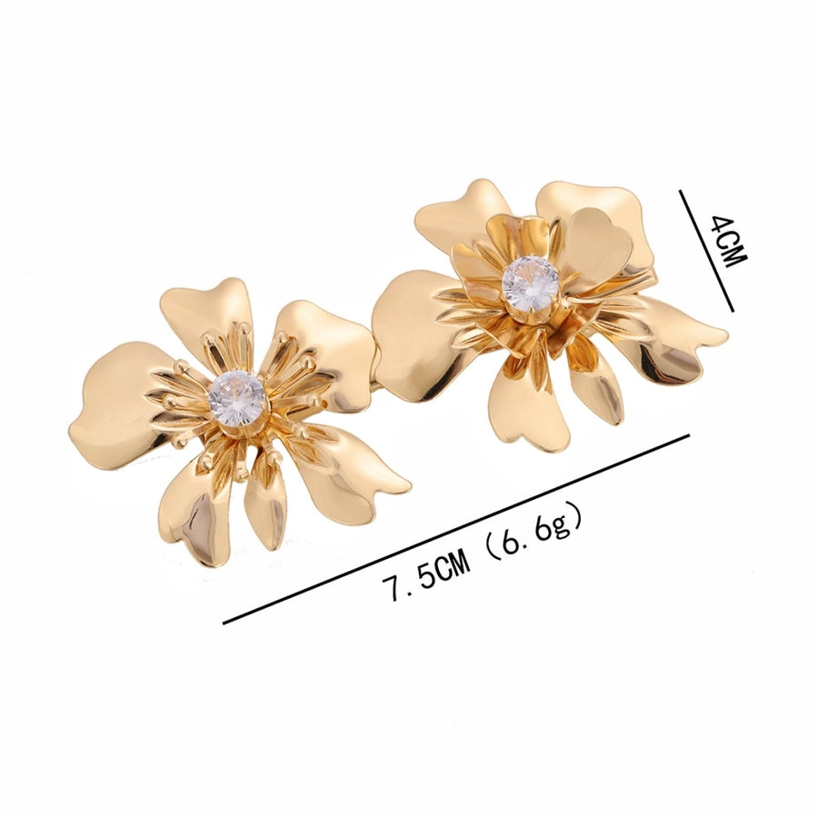 Women's Basic Simple Style Classic Style Flower Metal Plating Hair Clip