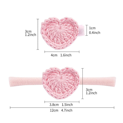 Girl'S Sweet Heart Shape Cloth Hair Band
