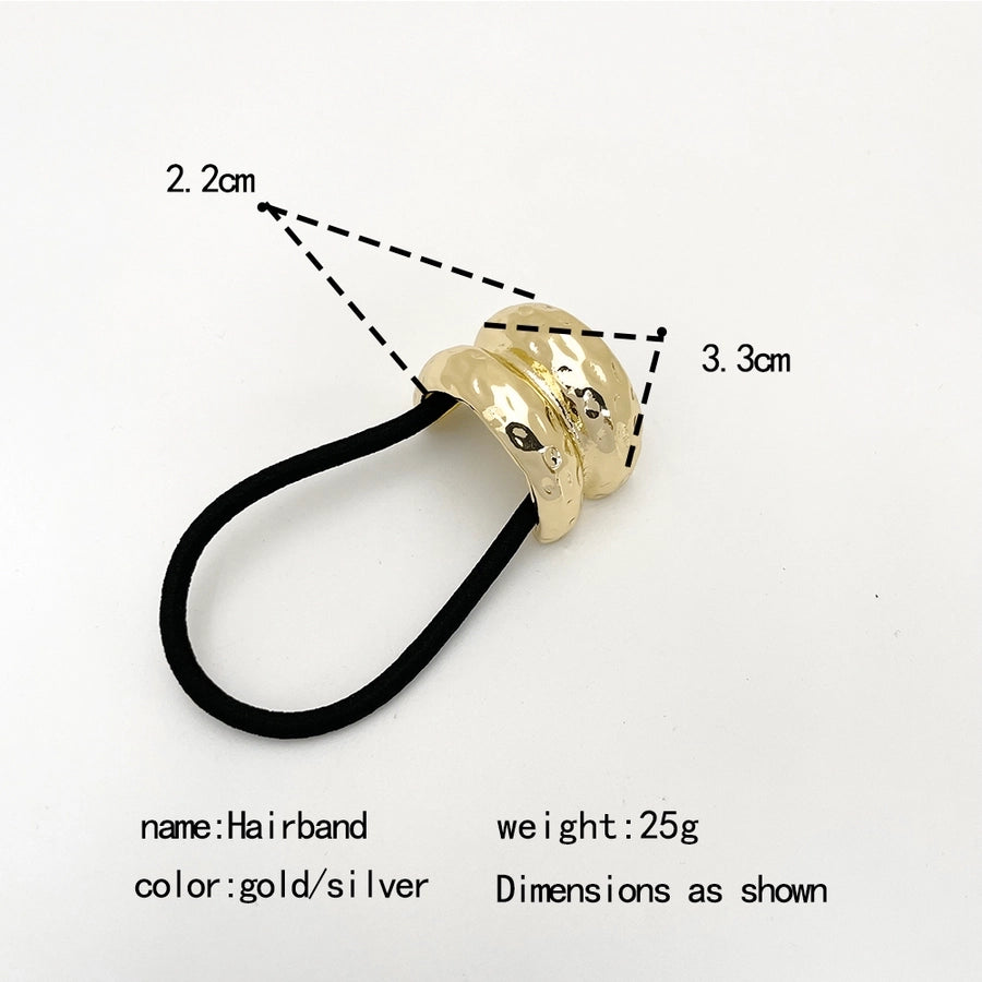 Women's Casual Elegant Business Semicircle Alloy Elastic Band Hair Tie