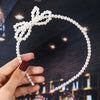 women's fashion waves alloy inlay artificial pearls headwear