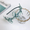 fashion butterfly alloy lace inlay artificial pearls hair band 1 piece