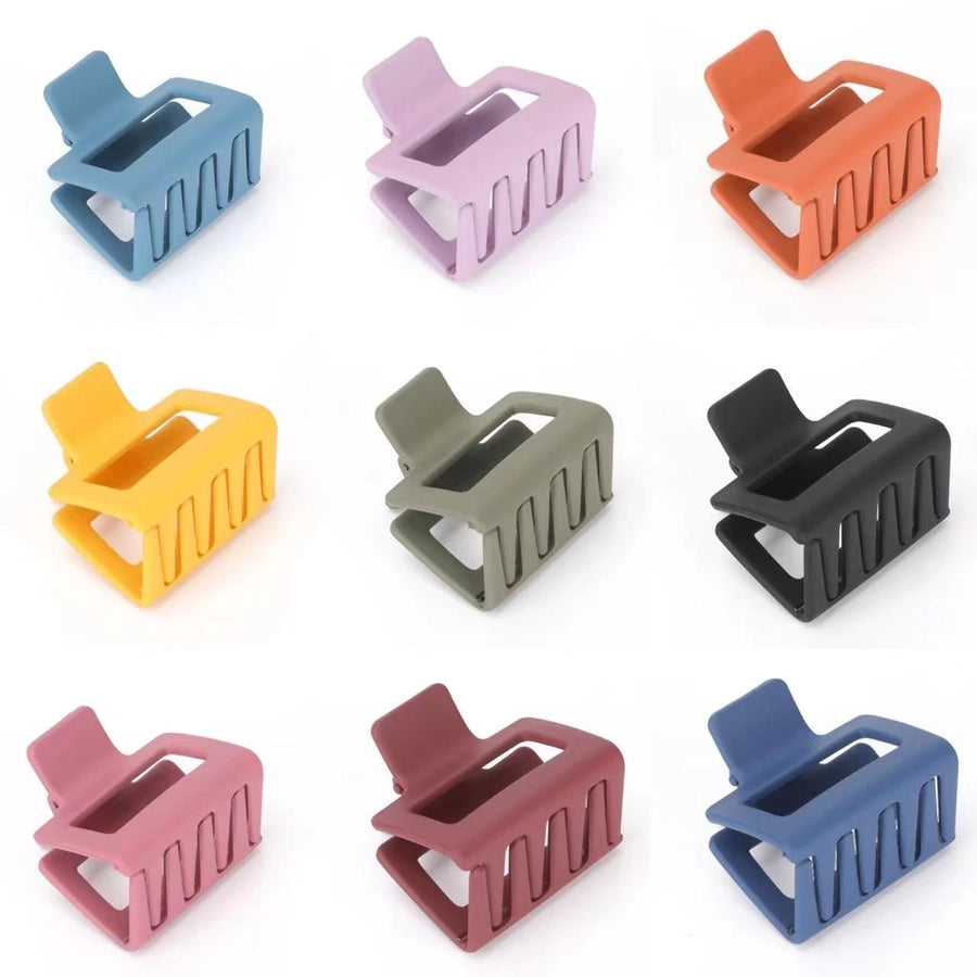 women's simple style square plastic hair claws