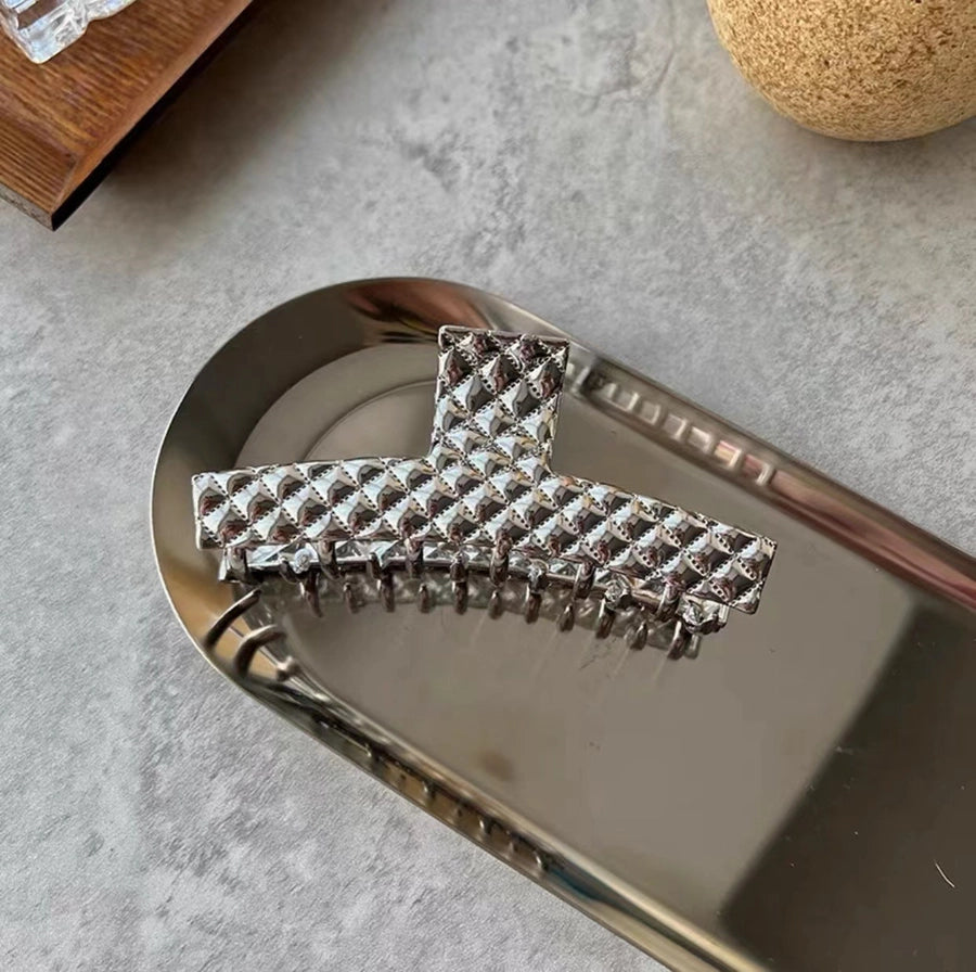 simple style solid color metal hair claws