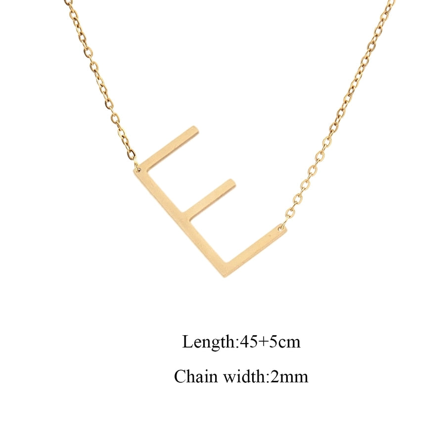 Jewelry Elegant Simple Style Classic Style Letter 201 Stainless Steel 304 Stainless Steel Pendant Necklace