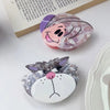 simple style bow knot acetic acid sheets printing hair claws
