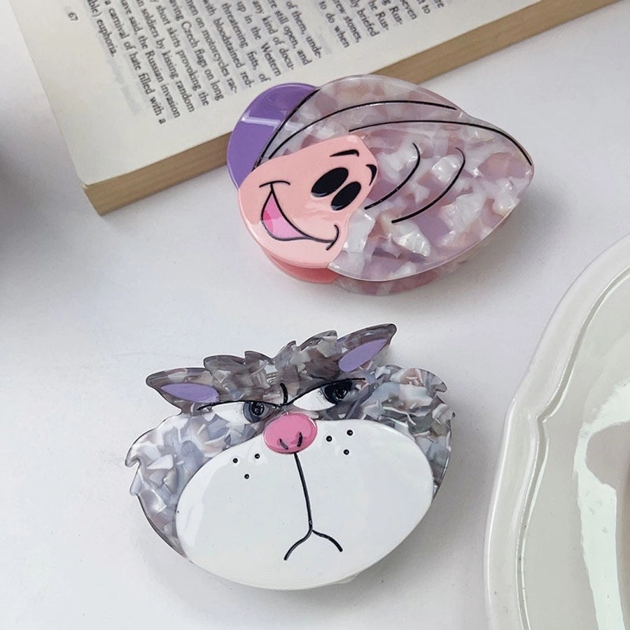 simple style bow knot acetic acid sheets printing hair claws