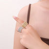Copper Geometric Solid Color Open Rings